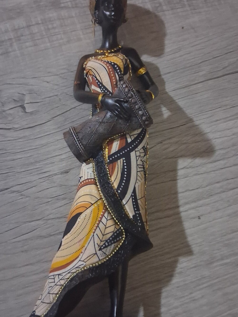 One-Shoulder Abstract Print Dress in Yellow and Cream